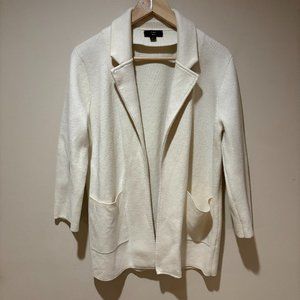 J. Crew 365 Sophie Open-Front Sweater-Blazer - Small, Ivory Cream
